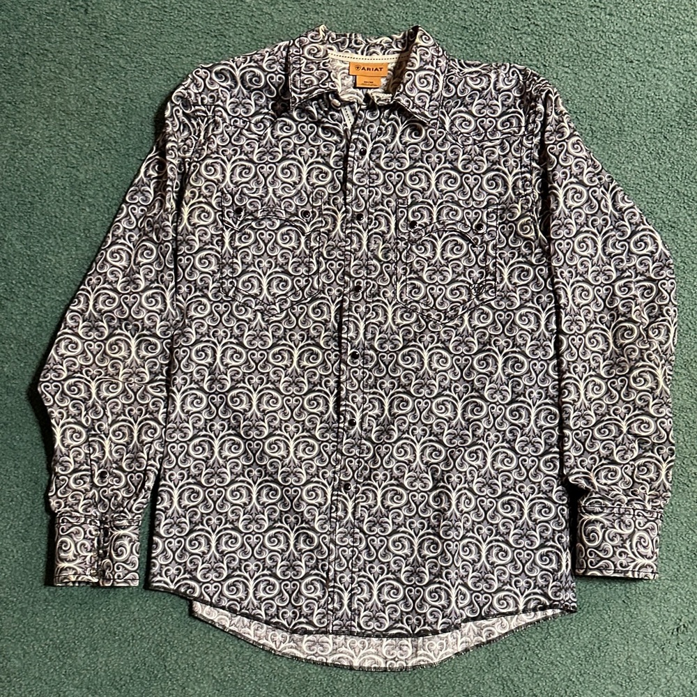 Ariat Black and White Patterned Casual Shirt